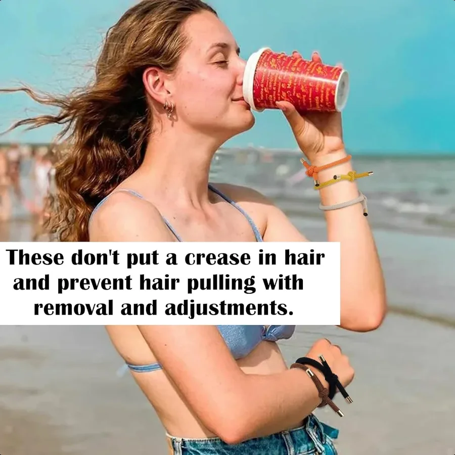 56 قطعة من ربطات الشعر المطاطية معقودة على شكل ذيل حصان للنساء والفتيات 14 لونًا