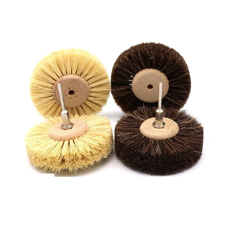 Abrasive Sisal Filament or Horse Hair Brush Polishing Grinding Buffing Wheel Woodworking For Furniture Rotary Drill Tools
