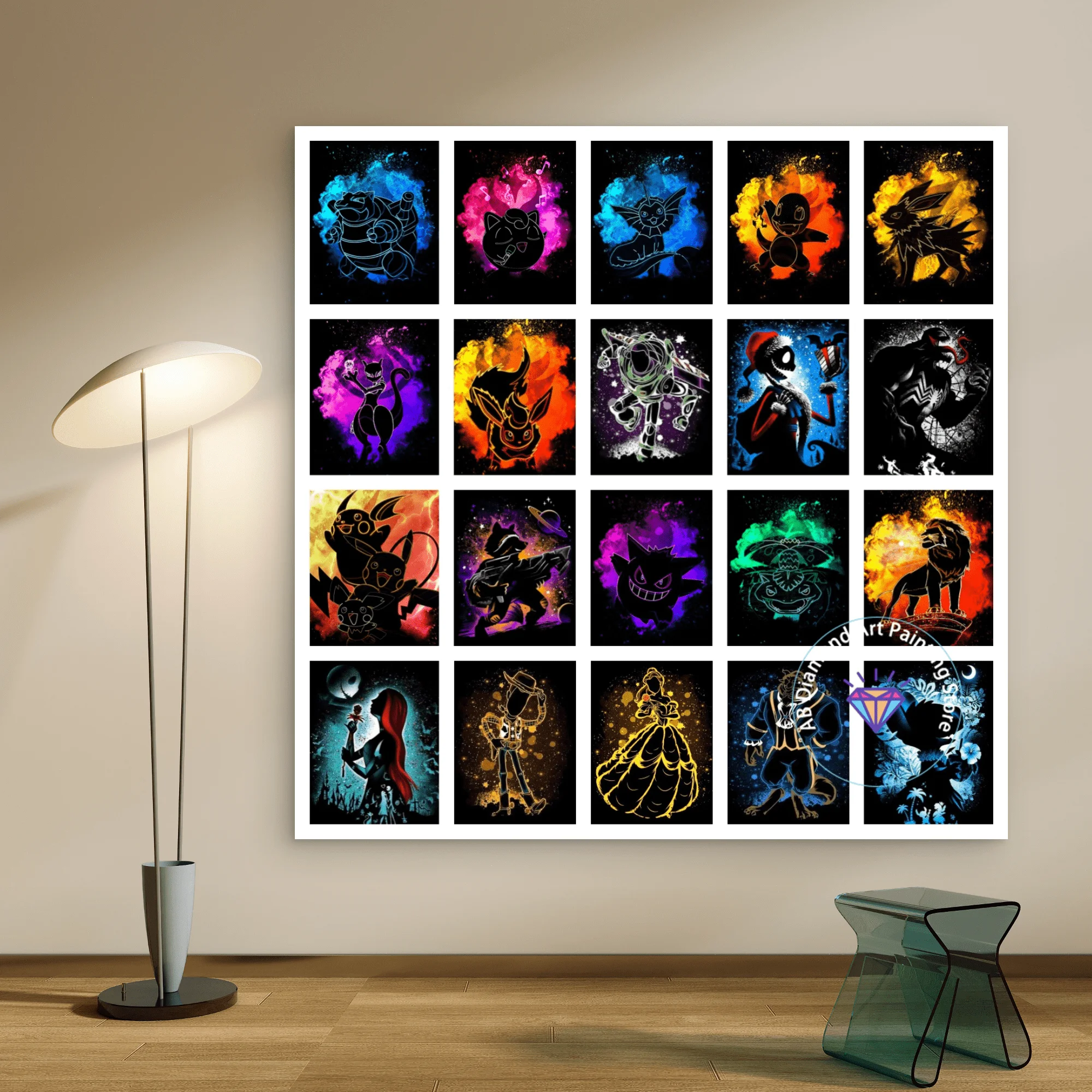 

Pikachu Lilo&Stitch Pokémon Lion King AB Diamond Painting Kit 5D DIY Diamond Embroidery Handmade Art Gift Crafts Home Decoration