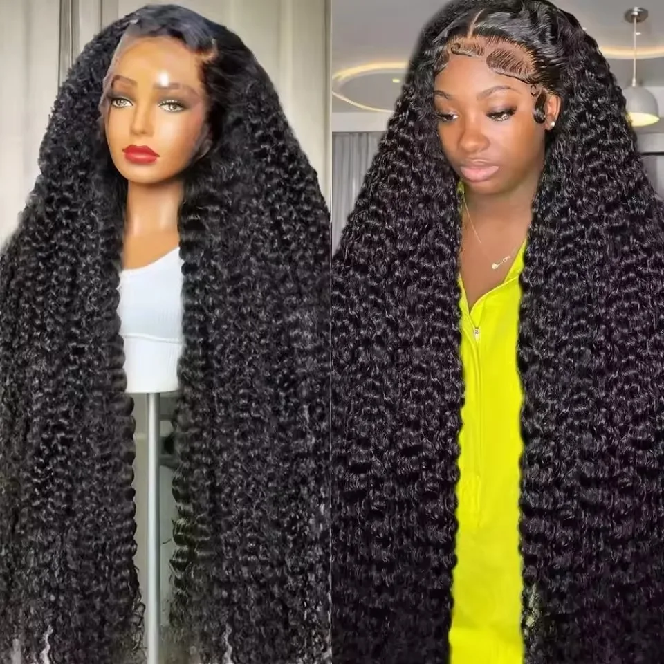 

13X4 Curly Human Hair Wigs 13x6 Hd Lace Frontal Wig 30 40 Inch Wet And Wavy Pre Plucked Brazilian Lace Front Wig For Black Women