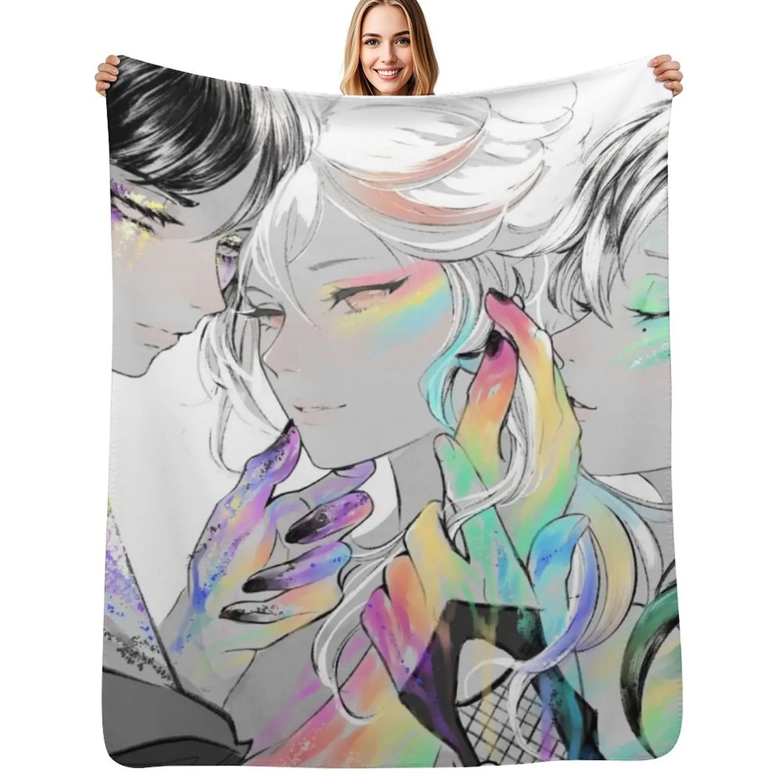 

kazuha scaramouch heizou Throw Blanket Thin Soft Blanket for Summer Night Sleeping