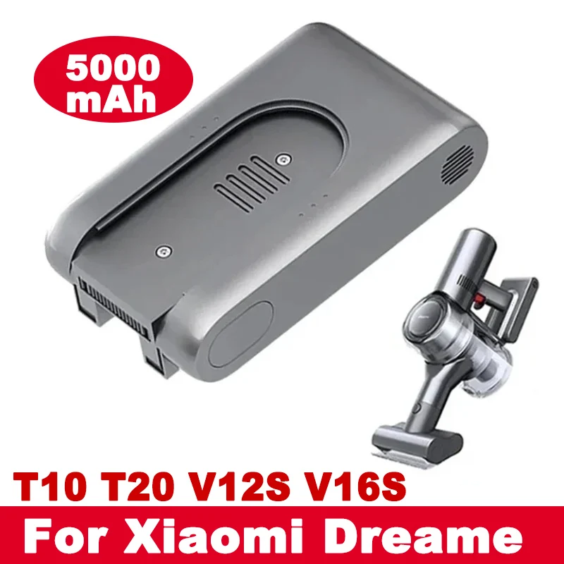 

For Xiaomi Dreame Vacuum Cleaner T10 T20 V12S V16S Handheld Cordless Vacuum Cleaner Accessory Parts 25.2V 5000mAh Battery