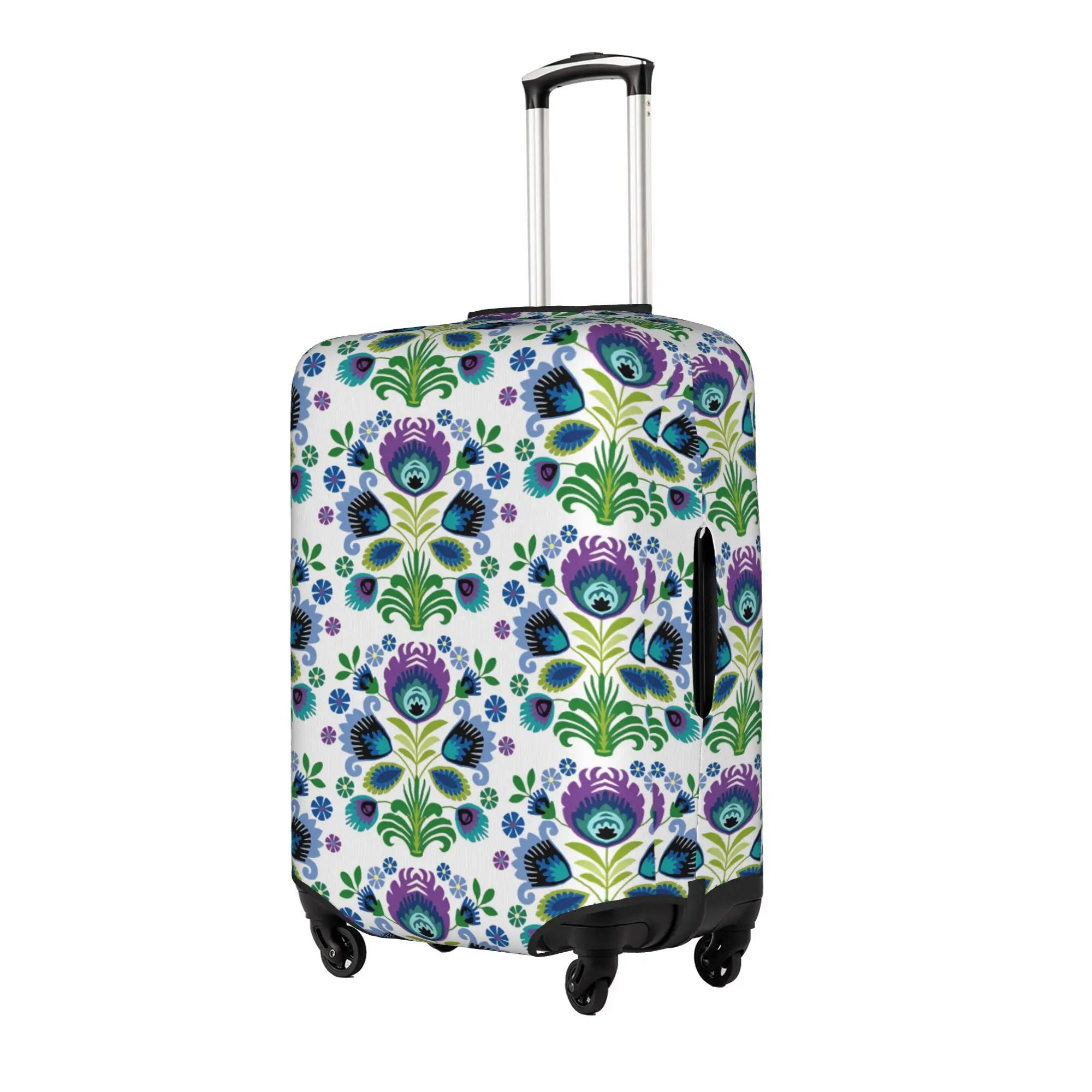 Poland Folk Flowers  Luggage Cover Elastic Polish Floral Art  Travel Suitcase Protective Covers Suit For 18-32 inch