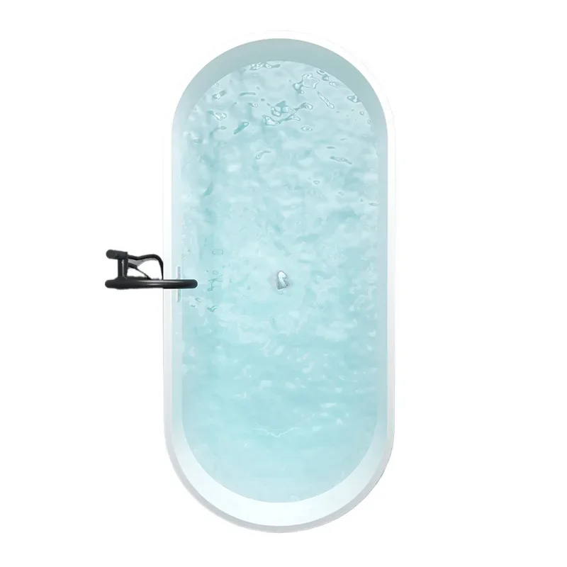 Acrylic Thin Edge Bathtub Seamless Integrated Household, Insulated Freestanding, Bathtub