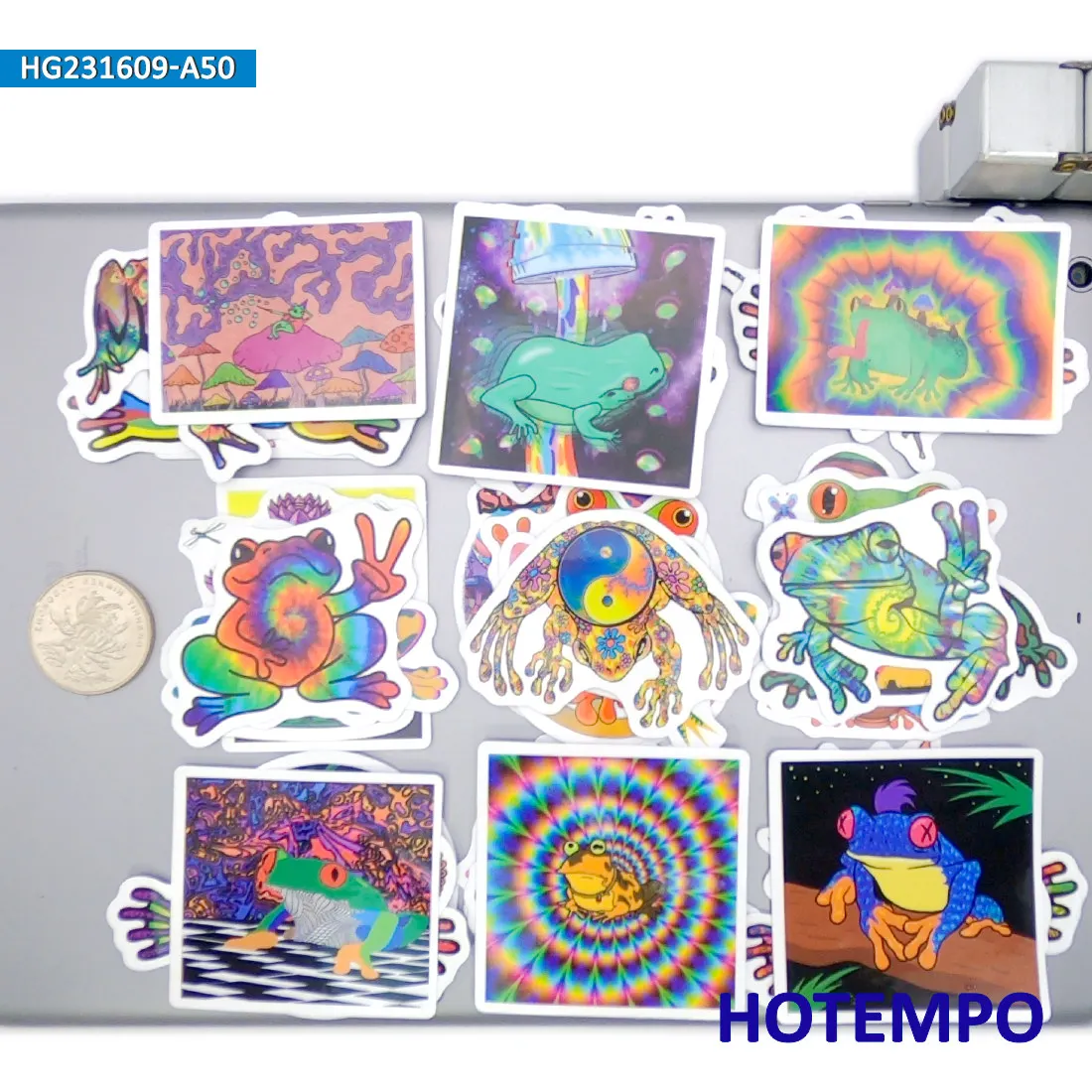 20/30/50 stuks, Hippie Kikker Stickers, Retro Liefde en Vrede Stijl, Dieren graffiti, voor DIY Creatieve Decoratie, Leuk stickerpakket