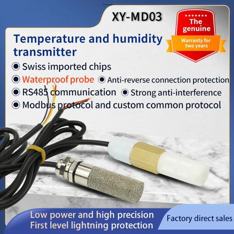 DC5V-28V Temperature And Humidity Sensor Probe RS485 Acquisition Modules Air Humidity Monitoring Waterproof Transmitter