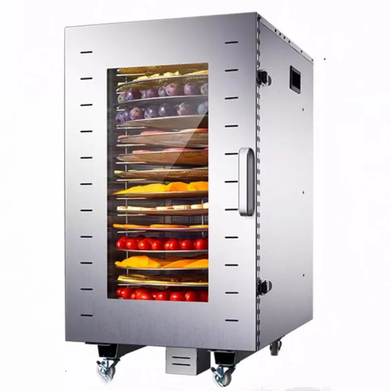 16-layer Commercial Full-Automatic Rotary Dryer Household Fruits Vegetables And Meat Dehydration Air Dryer Bacon Sausage Dried