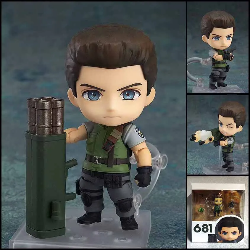 Chris Redfield 681 Resident Evil Bewegliche Actionfigur mit Austauschbarem Gesicht Sammlerstück Modell Desktop-Dekoration