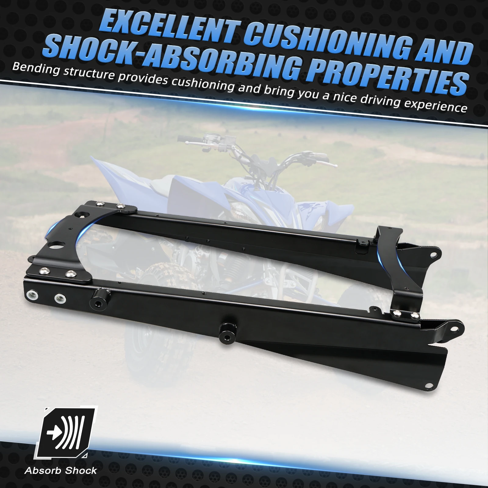 NICECNC For YFZ450R Rear Subframe Sub Frame ATV For Yamaha YFZ 450R 2009-2023 2017 YFZ450X Q235 Carbon Steel Rustproof Anti-wear