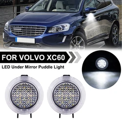 2 Pcs LED Under Mirror Puddle Lights For Volvo XC60 2009 2010 2011 2012 2013 2014 2015 2016 2017 Under Mirror Lamps