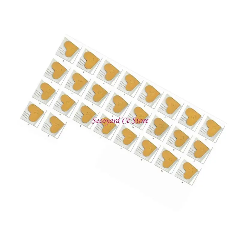 N3UC 26Pcs Heart PU Leather Corner Bookmarks for Book Lover Student Reading Aid