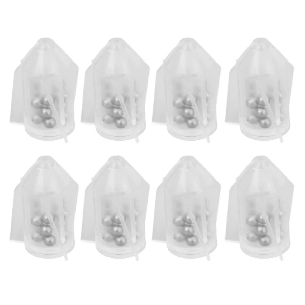 20PCS PVC Fishing Lure Rattles with Beads Two Sizes Bait Weight Rattles Multifunctional Fishing Bait Rattles Outdoor Fishing