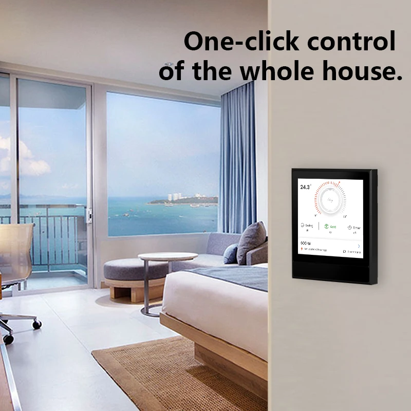 Smart Home 4 Inch 480x480 Touch Screen Dashboard Display HVAC Control