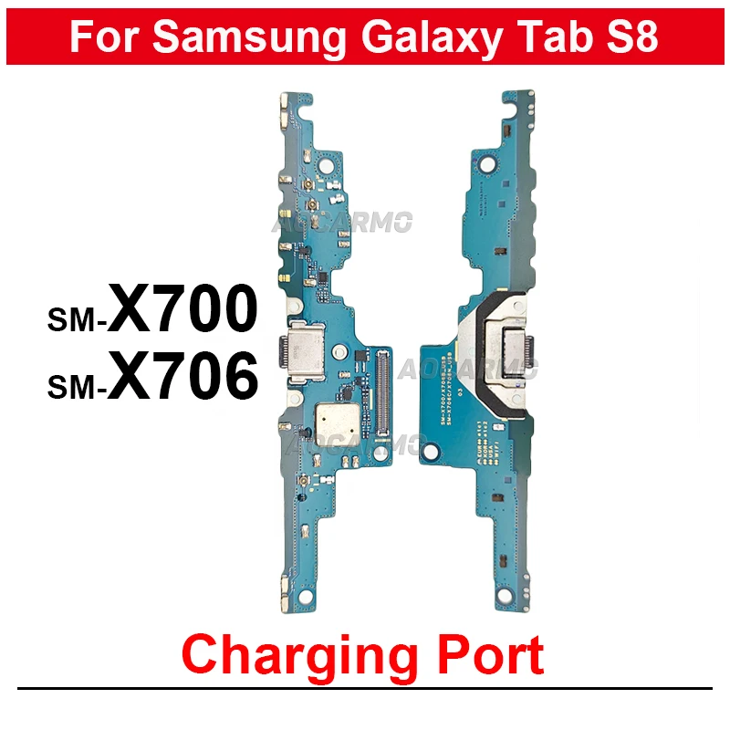 

USB Charging Port Charger Dock Flex Cable Repair Parts For Samsung Galaxy Tab S8 SM-X700 X706 X706B X706N 4G WIFI Version