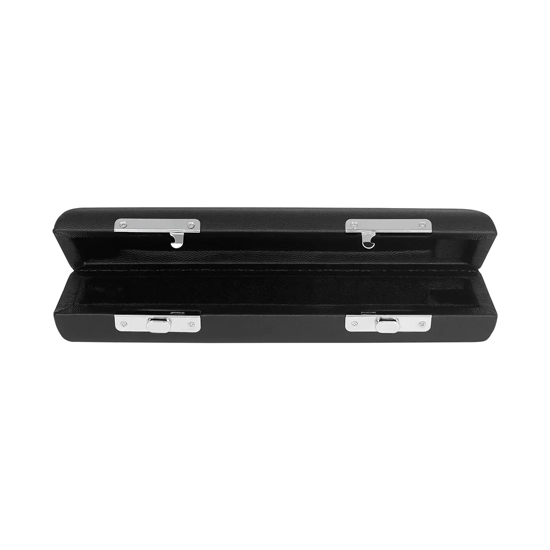 16 Hole Piccolo Box Black Leather Storage Box With Metal Buckle Waterproof Short Flute Box Woodwind Instrument Accessories