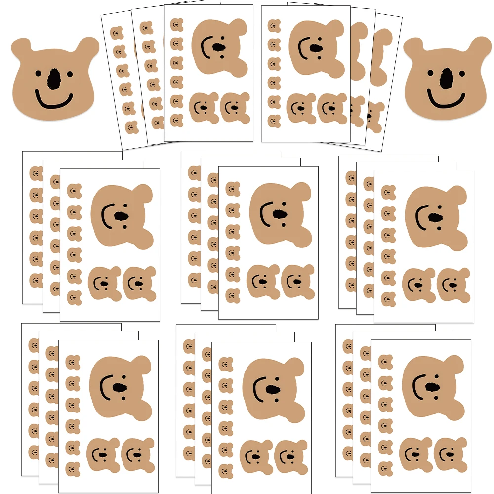 

8/16Sheets Ins Little Bear Cute Collage Stickers Creative DIY Skateboard Pad Guitar Laptop Kids Waterproof Graffiti Sticker Toys