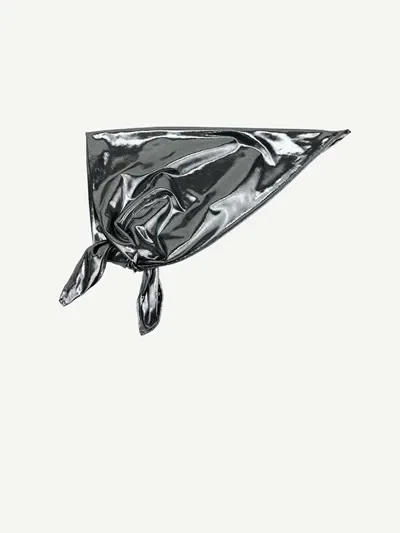 Silver Retro Y2K Bandana Scarf - Hip-Hop Wrap Top, Versatile Unisex Headwear for Women & Men