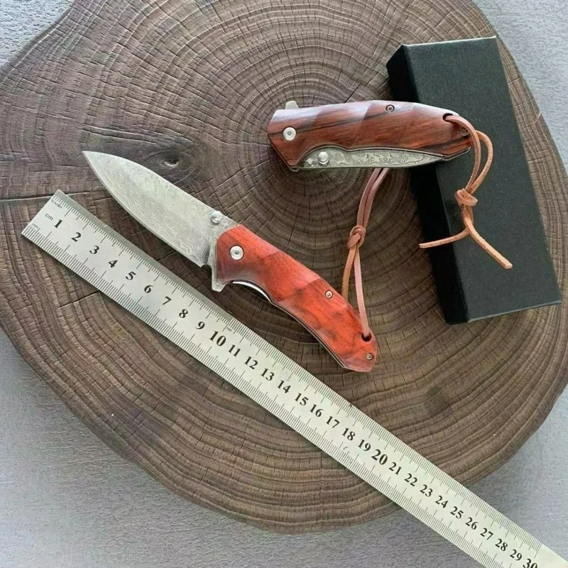 

New F340 5cr blade rosewood handle knife multi-purpose camping hunting survival tactics outdoor fruit kitchen EDC tool