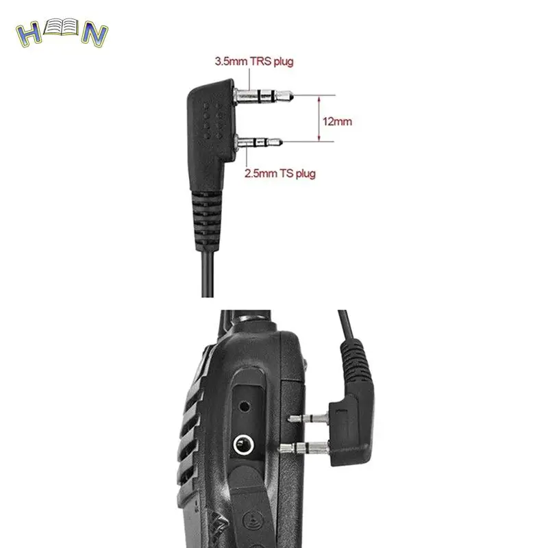 Walkie Talkie Auricolare Tubo Acustico D'aria Auricolare Per Baofeng Radio 2 Pin PTT Trasparente Auricolare Microfono K Porta UV-5R