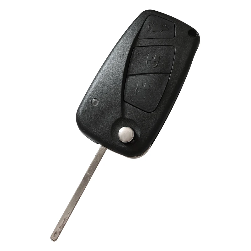 XNRKEY 3 Button Flip Remote for Fiat Bravo Liena Stilo Jumper Punto Ducato Ypsilon Iveco Daily Key Fob 433MHz Megamos ID48 Chip