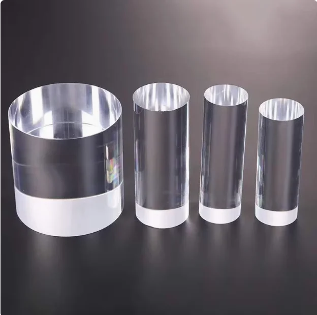 Transparent Round Quartz Glass Light Guide Rod Column Led High-Purity Quartz Rod Laser-Transparent Ultraviolet Infrared
