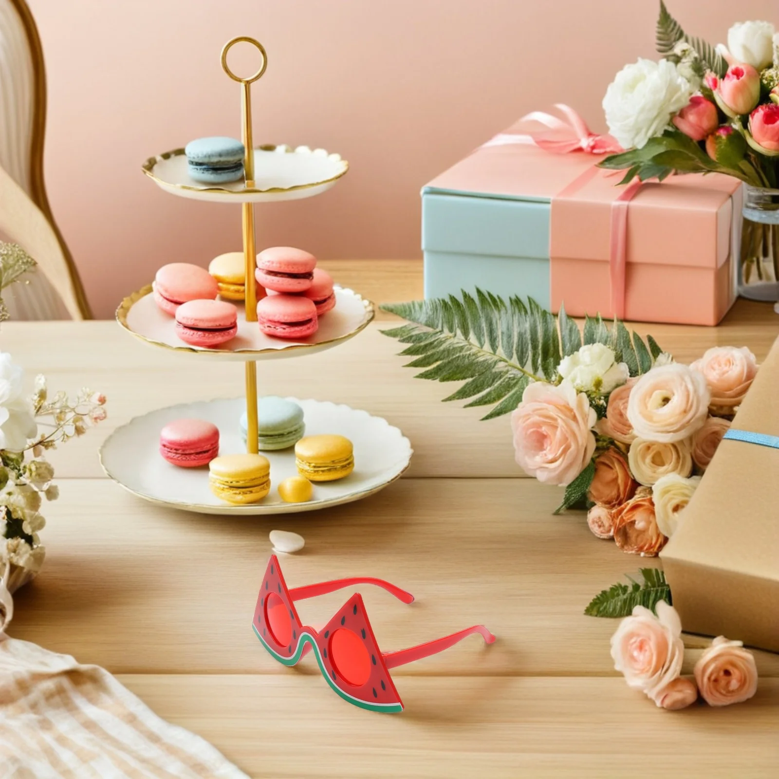 

2 Pcs Party Decoration Glasses Watermelon Favors Birthday Eyewear Props Holiday Frames Shaped Fruit Gadget Banquet