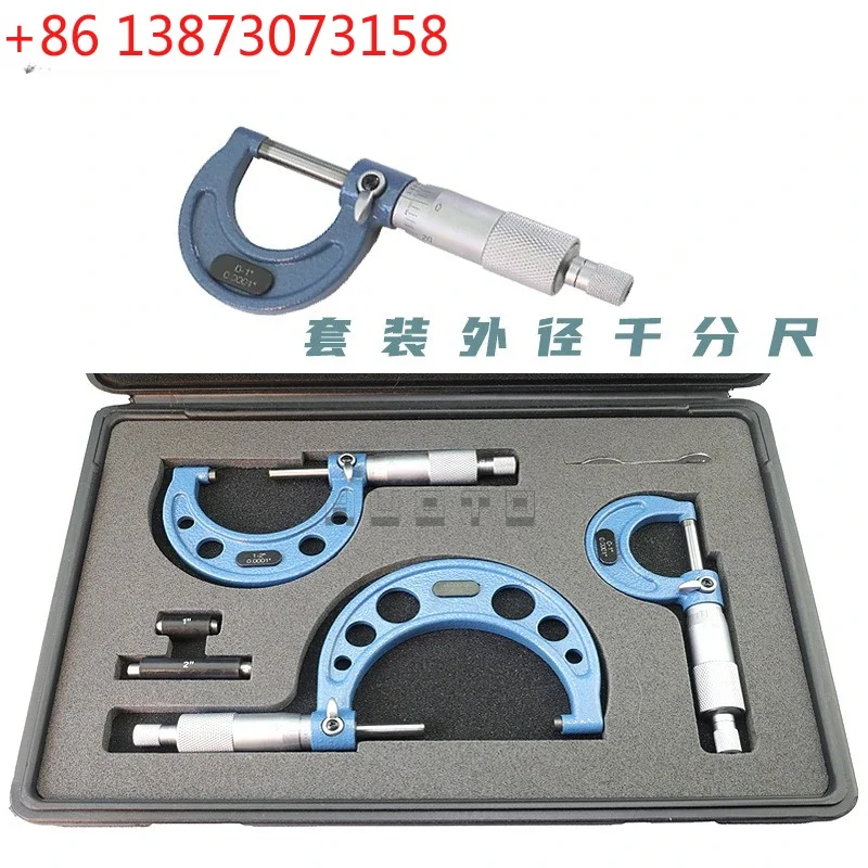 Outer Diameter Micrometer Set, Spiral Micrometer 3pcs/4pcs/6pcs Mechanical Micrometer, Metric Imperial