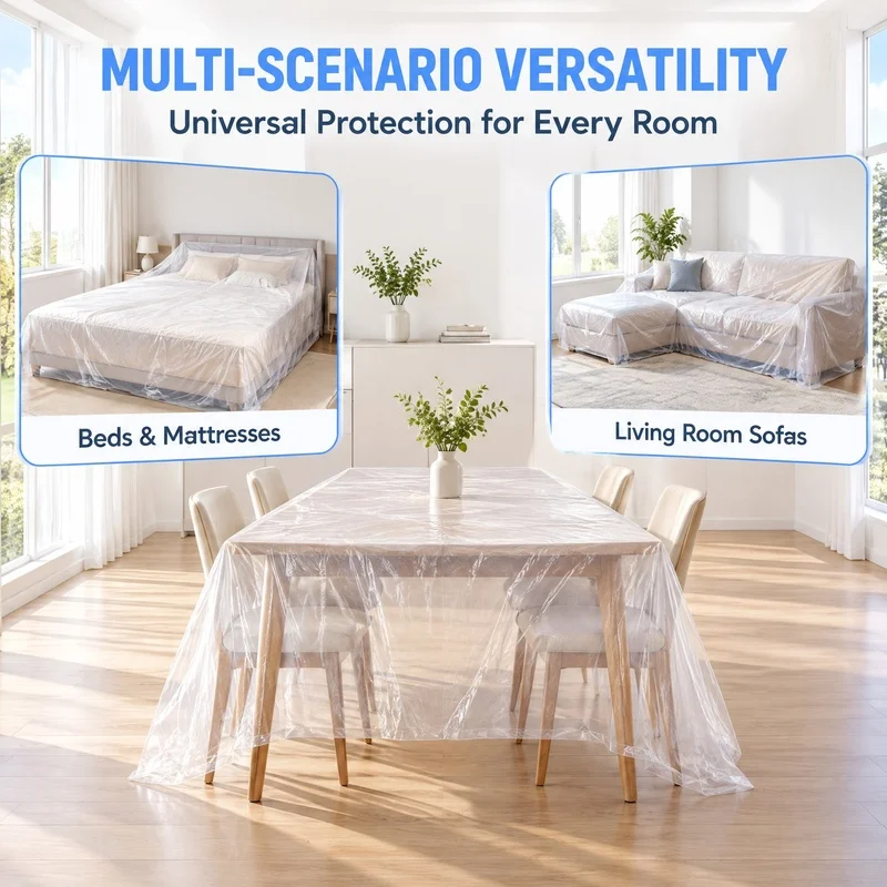 2 One Pack Fitted bed cover dust cover Mattress cover, for dormitories and home use, disposable furniture cover, dustproof Thick