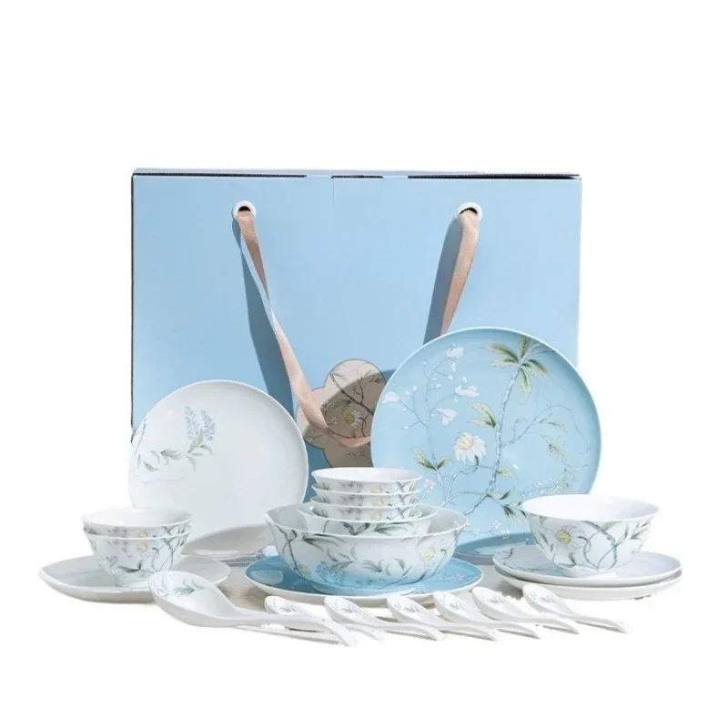 Ceramic bowls and plates Dish sets Household tableware set gift box