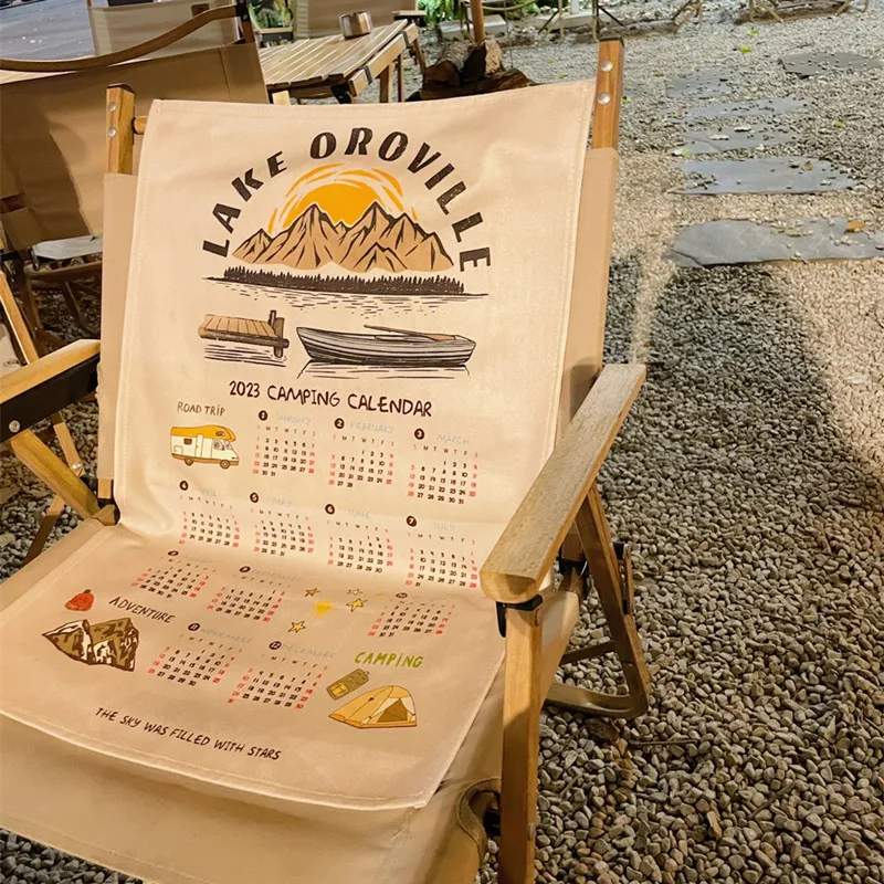 2023 Calendar Tapestry Wall Hanging Cloth for Room Fabric Decorations Home Blanket Decor Aesthetic Hanging Cloth Flip Chart