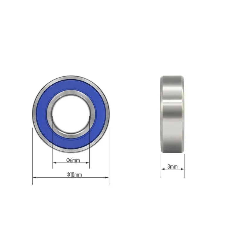 10pc MR105 2RS 5*10*4mm Miniature Hobby Electric RC Car Truck Blue Seals Bearings MR74 MR85 MR95 MR106 MR126 MR128 MR148 6700