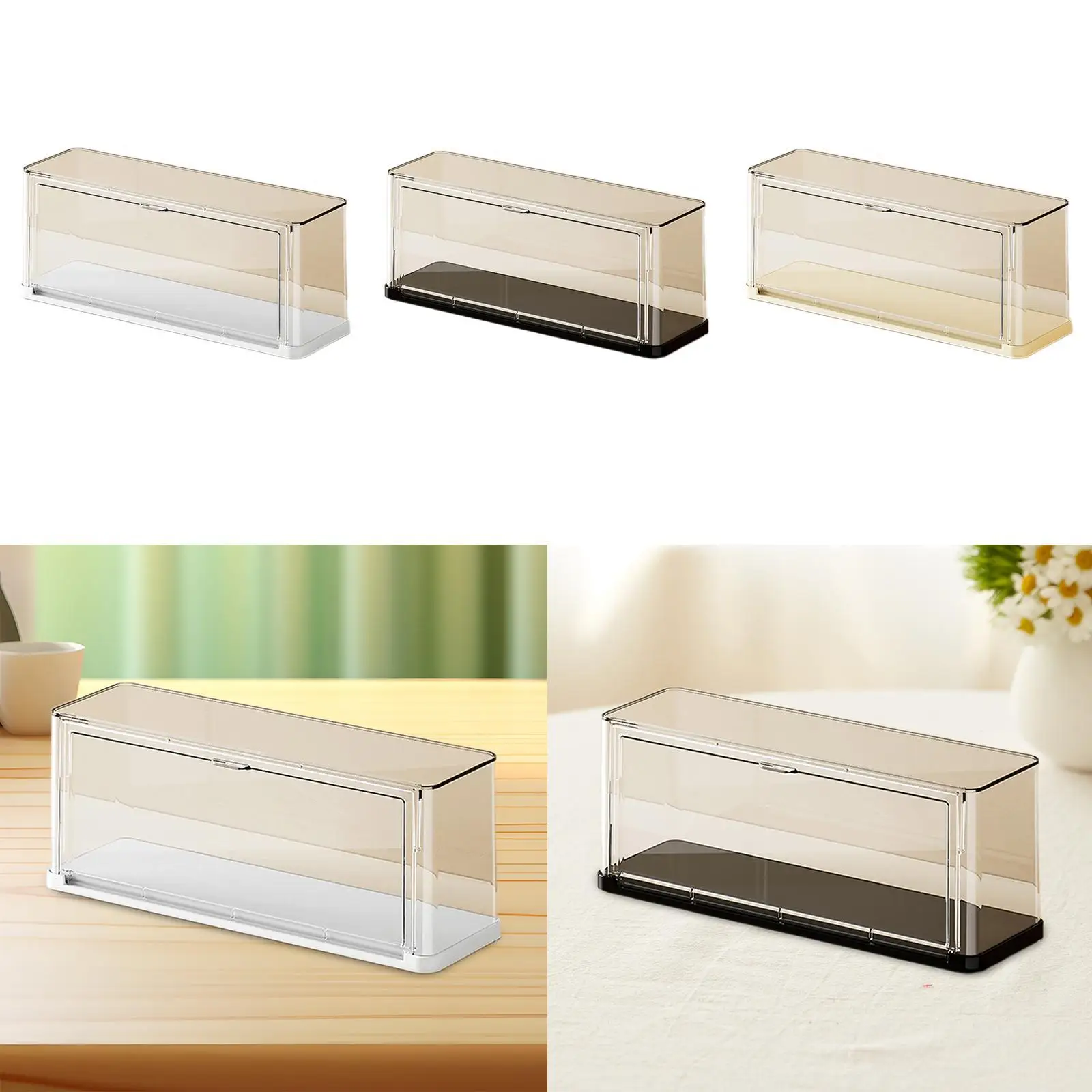 Acrylic Display Case Showcase Stackable Display Box Dustproof Organizer for Toys
