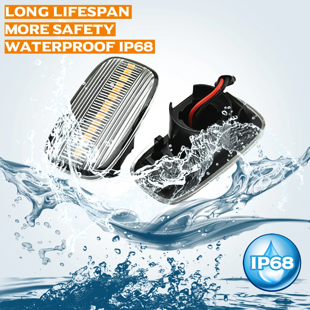 

For Nissan Maxima Skyline R34 Almera N15 N16 Pulsar Primera P11 P12 Flowing LED Side Marker Dynamic Turn Signal Light Lamp