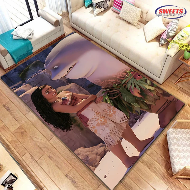 Miniso Disney Moana Cartoon Carpet New Release! Living Room Bedroom Sofa Office Kids Room Mat Exquisite and Durable Washable Rug