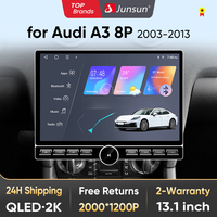 Junsun 13.1 inch QLED Android Wireless CarPlay Auto Car Radio For Audi A3 8P 2003-2013 Intelligent Systems DSP SWC RDS GPS FM BT