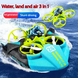 RC Airplanes New V24 water, land and air three-in-one remote control aircraft Children's toy drone four-axis flyer foam aircraft