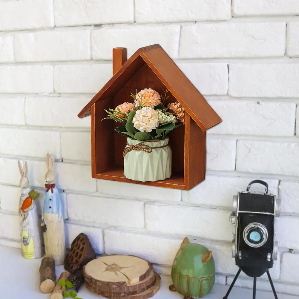 

Functional Display Shelf Decorative Wall Shelf Wooden House Decoration Storage Rack Stylish Wall Mount Organizer with for Easy
