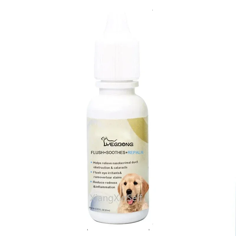 20ML PET EYE DROPS Helps Relieve Nasolacrimal Duct Obstruction & Cataracts Reduce Rednessinflammation for Dogs&Cats