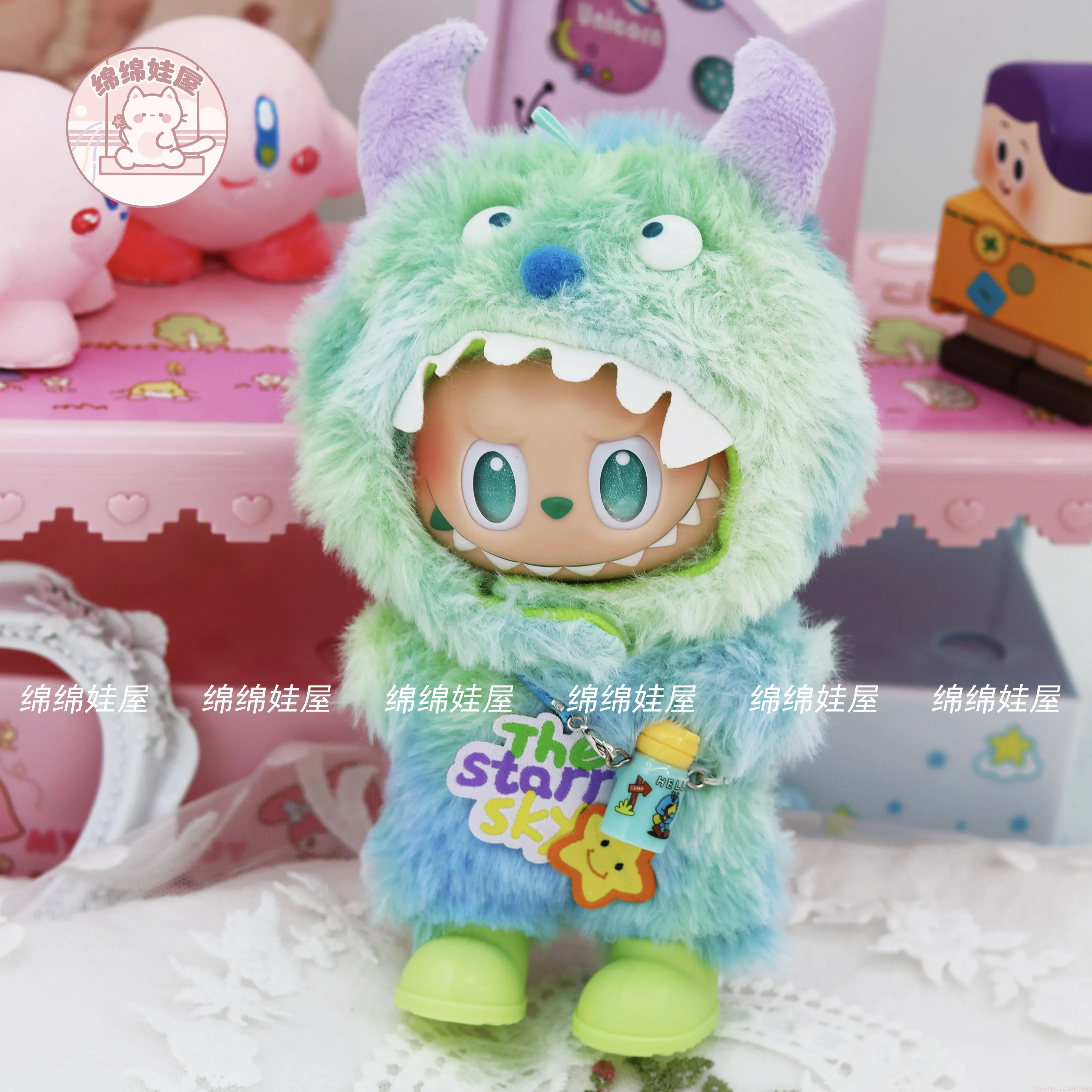 جديد لدمية لابوبو ملابس متدرجة اللون حفلة الجلوس لابوبو موضة لطيف الزي Labubu V1v2 إكسسوار ملابس دمية بدون دمية