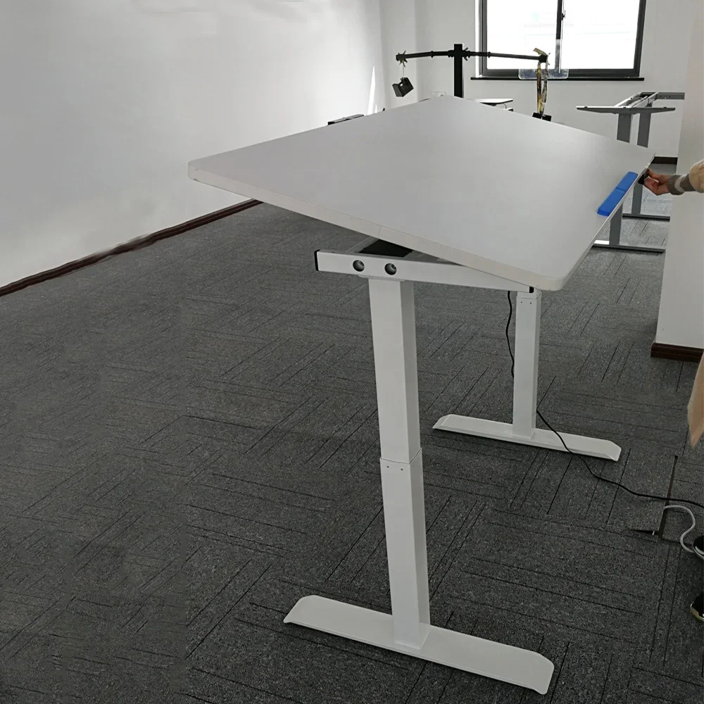 Home Office Lift Standing Computer Table Desk Electric Dual Motor Height Adjustable Sit Stand Tilting Drawing Desk