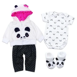 Reborn Dolls Baby Clothes Panda Outfits for 18- 20 inch Reborn Doll Panda Clothes Girl Baby Clothing Baby Sets