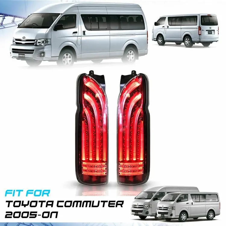 

Car Styling tail lights for Toyota HIACE 200 2005-2017 taillights LED Tail Lamp rear trunk lamp cover drl+signal+brake+reverse