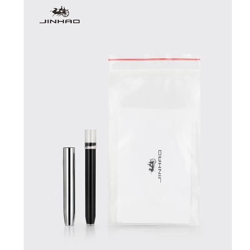Jinhao 10 Metal Fountain Pen Ink with Disposable Ink Protector / 6pcs Ink Sacs (Black Color)