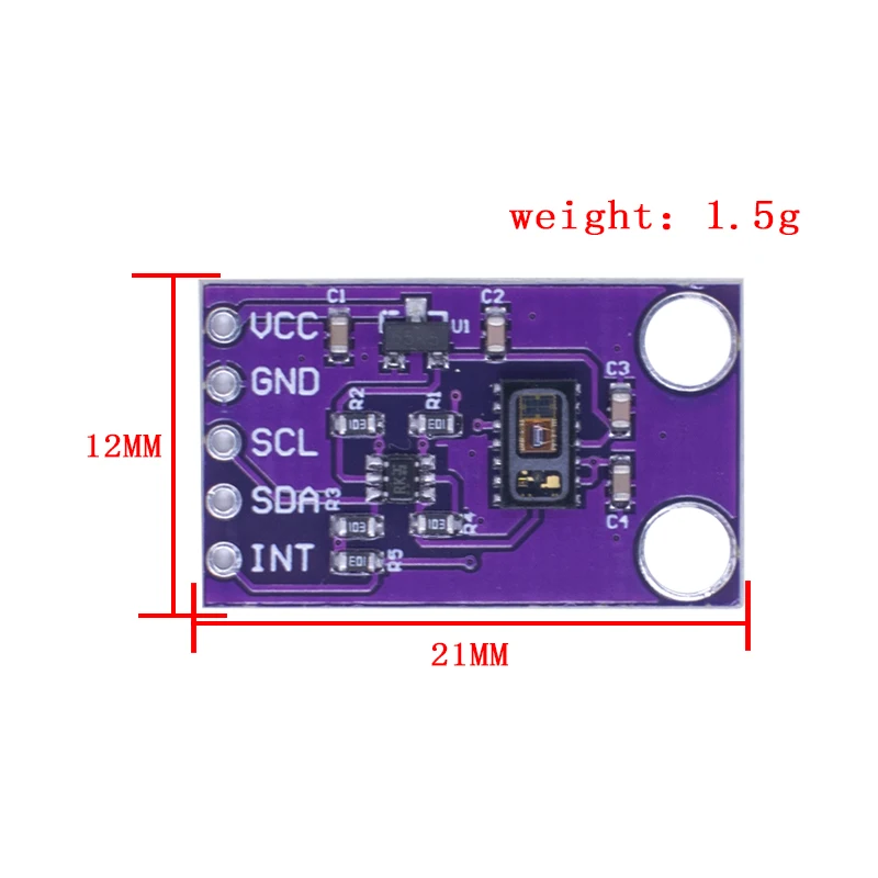 WAVGAT  High Accuracy I2C MAX30105 Particle Optical Sensor Photodetectors Board Module 1.8V power supply