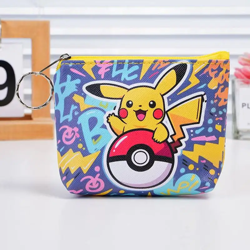 6피스 만화 포켓몬 필통 세트 사랑스러운 필통 및 동전 지갑 문구 필통 학교 용품