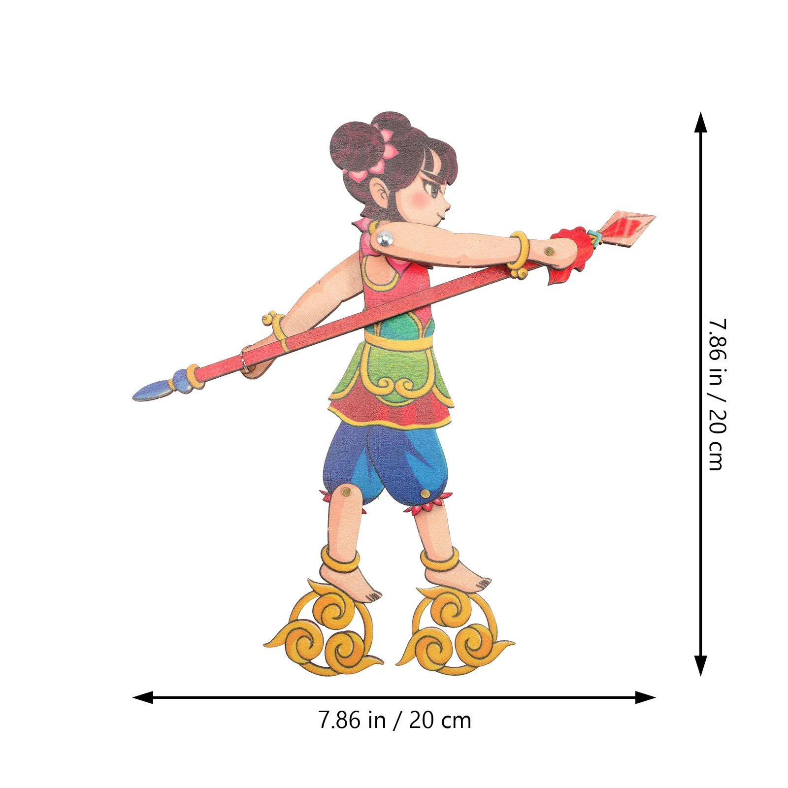 Ręcznie robiona lalka cieniowa z drewna DIY do zajęć rodzic-dziecko, interaktywna zabawka szkolna, DIY cień