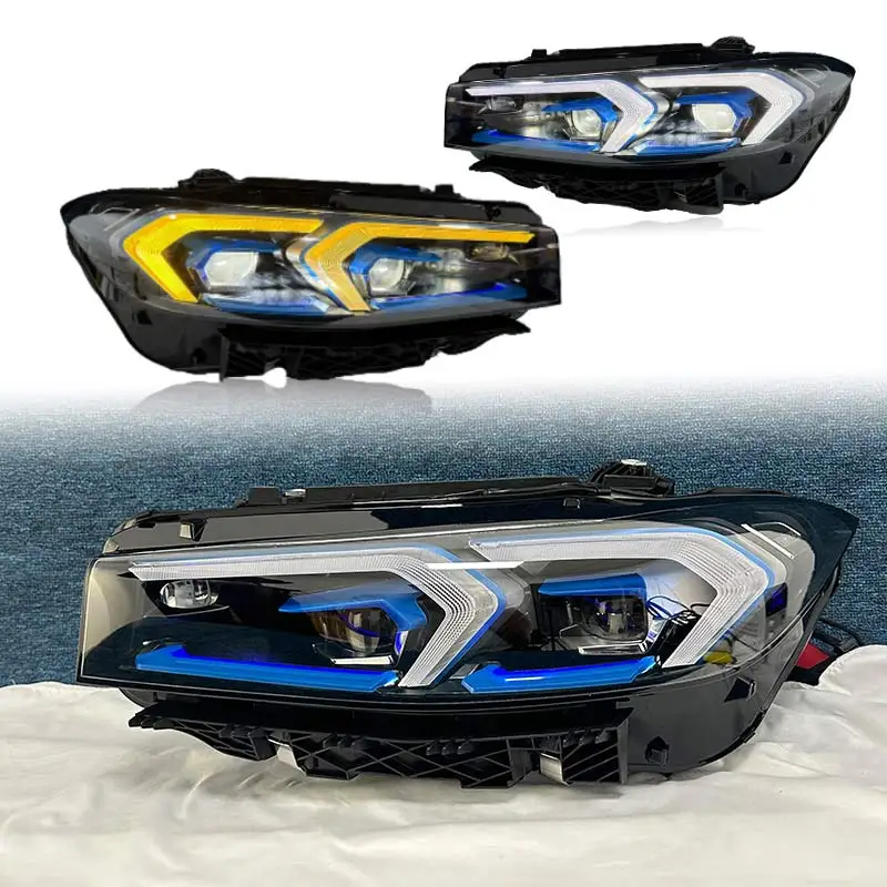 For BMW G20 G21 LCI M340i yellow and white dual color switching front headlights 3 series high-end LED headlight lighting system