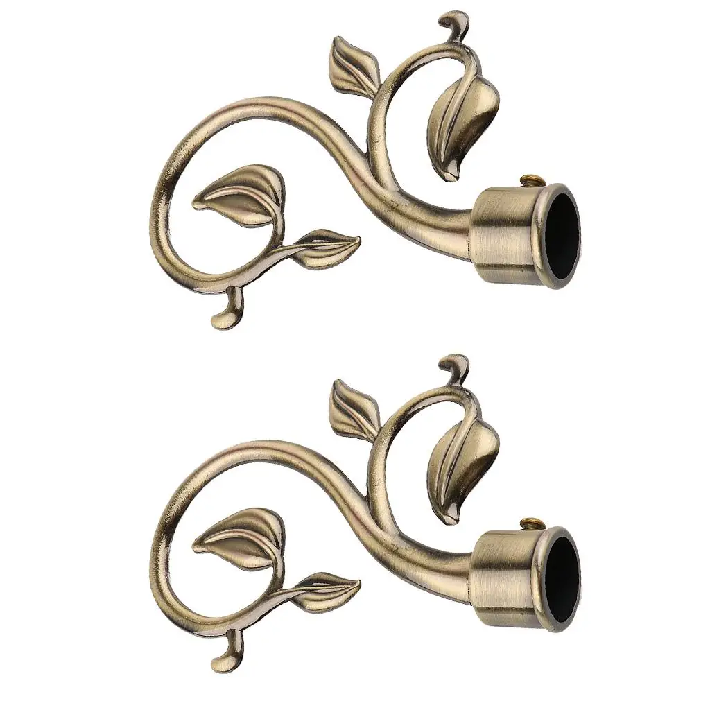 Retro Iron Curtain Rod Finial Elegant Head Caps Window Decoration for Living Room Hotel Bar