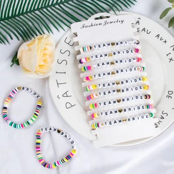 12 adet Bekarlığa Veda Partisi Favor El Yapımı takım gelin Boncuklu Streç Bilezik Nedime teklifi hediyeler Gelin Duş Düğün Parti