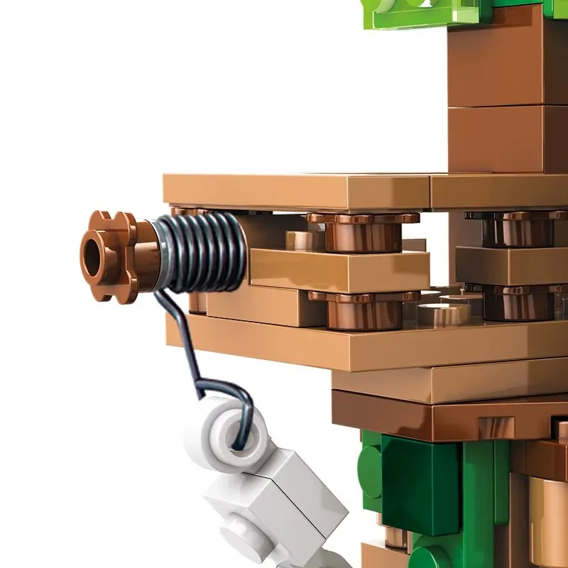 My World Tree House Building Blocks Set - Children's DIY Bricks Toy Gift with 3 Mini Figures 1 Bag